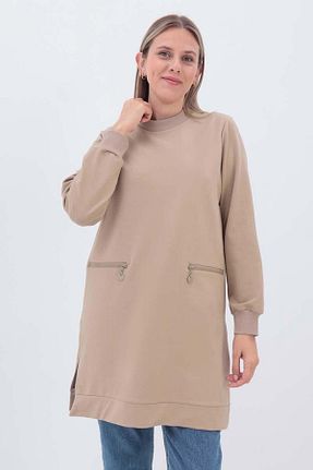 تونیک حجاب بژ زنانه %100 پنبه ALLDAY - کد 892859635