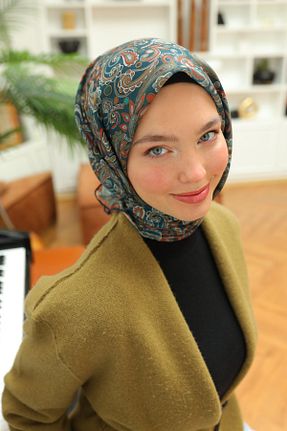 دستمال گردن سبز زنانه پنبه ای Silk Home - کد 891786964