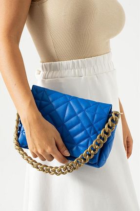 کیف دوشی سرمه ای زنانه چرم مصنوعی Kaya Bag - کد 891792322