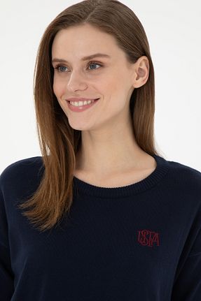 پلیور سرمه ای زنانه ساده U.S. Polo Assn. - کد 891797769