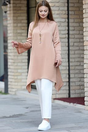 ست بالاتنه و پائین تنه حجاب قهوه ای زنانه رگولار modapodyum - کد 891787157