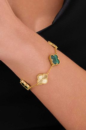 دستبند نقره طلائی زنانه 925 عیار AcestesDesign - کد 891807934