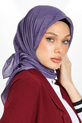 شال بنفش زنانه پنبه ای hijabchi - کد 892902503