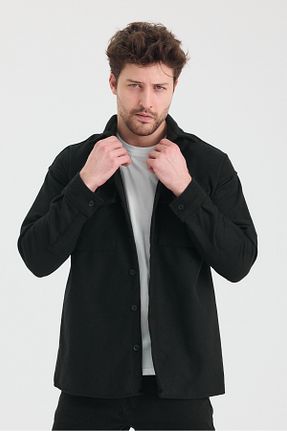 پیراهن مشکی مردانه رگولار allymoda - کد 789745457