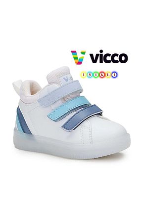 بوت / نیم بوت سفید زنانه چرم مصنوعی Vicco - کد 346401541