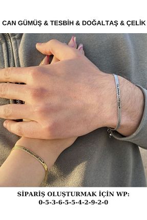 دستبند جواهر طلائی زنانه استیل (فولاد) Doğaltaş - کد 779356145