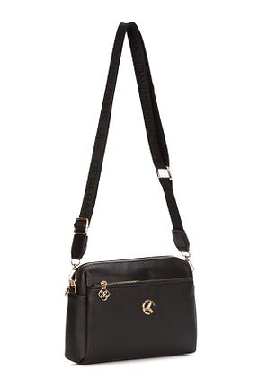 کیف دوشی مشکی زنانه چرم مصنوعی Adelina Bags - کد 891907700