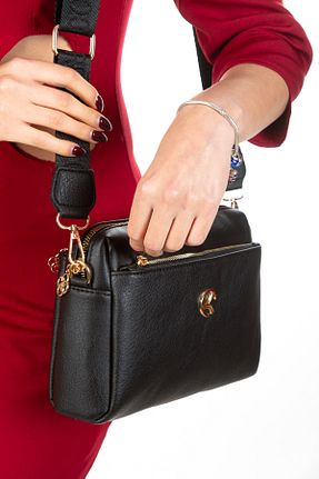 کیف دوشی مشکی زنانه چرم مصنوعی Adelina Bags - کد 891907700