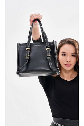 کیف دوشی مشکی زنانه چرم مصنوعی truvalıhelen - کد 888942934