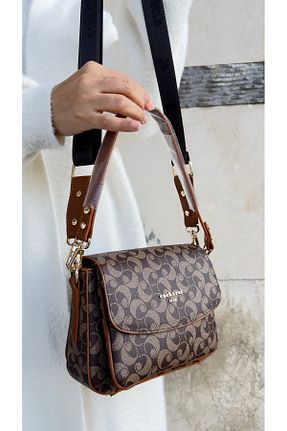 کیف دوشی قهوه ای زنانه چرم مصنوعی Cacharel - کد 891919330