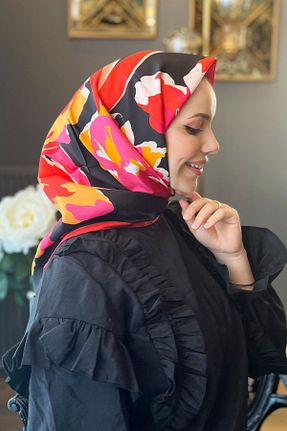 روسری رنگی کرپ ساتن ابریشم Armine - کد 801447693