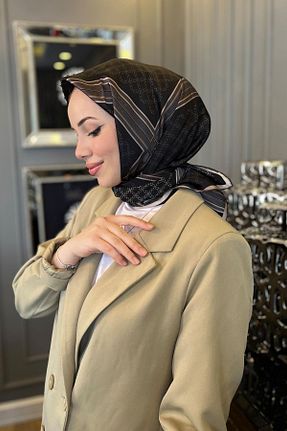 روسری رنگی کرپ ساتن ابریشم Armine - کد 801460433