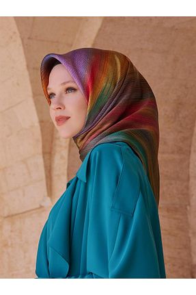 روسری رنگی کرپ ساتن ابریشم Armine - کد 801447838