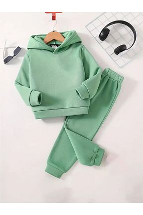 ست بالاتنه و پائین تنه سبز بچه گانه بافتنی MODA - کد 882659658