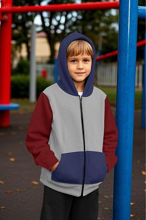 پولار طوسی بچه گانه رگولار Vtklmn Vatkalimon Kids - کد 879901532