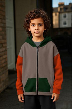 پولار قهوه ای بچه گانه رگولار Vtklmn Vatkalimon Kids - کد 879911825