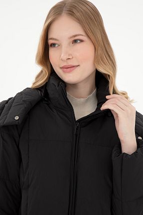 پالتو پشمی مشکی زنانه Fitted U.S. Polo Assn. - کد 891993907