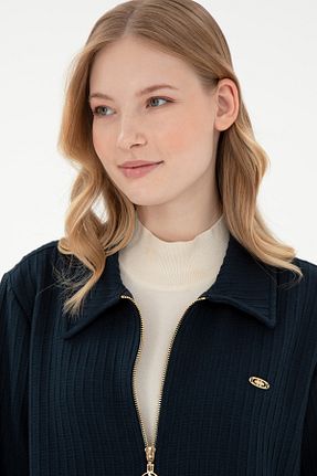 سوئیشرت سرمه ای زنانه ساده U.S. Polo Assn. - کد 891994401