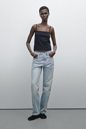 شلوار آبی زنانه پنبه ای Massimo Dutti - کد 893310909