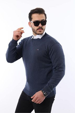 پلیور سرمه ای مردانه ساده WOWA COMPANY - کد 884813755