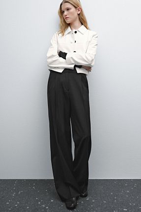 شلوار مشکی زنانه پشمی Massimo Dutti - کد 891994484