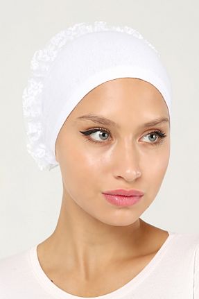 روسری سفید پنبه ای ada sanatsal - کد 344475831