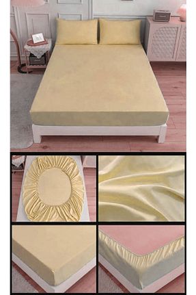 ست ملحفه دونفره زرد کش دار Home - کد 892006510