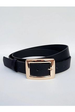 کمربند مشکی زنانه چرم مصنوعی Descoin - کد 891999422