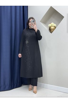 ست بالاتنه و پائین تنه حجاب مشکی زنانه رگولار GK - کد 892006673
