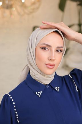 روسری طوسی پنبه ای QASSA SHAL - کد 893314516
