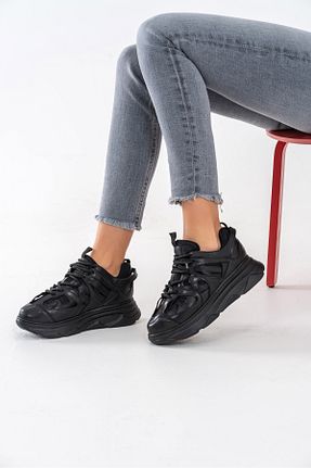 کفش اسنیکر مشکی زنانه بند دار Awon ayakkabı - کد 892003571