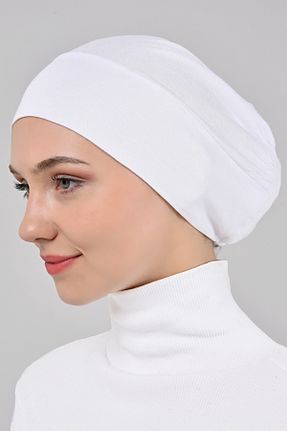 روسری سفید پنبه ای ada sanatsal - کد 344483170