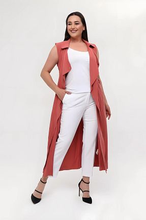 جلیقه سایز بزرگ نارنجی زنانه سایز بزرگ Hanezza - کد 5048104