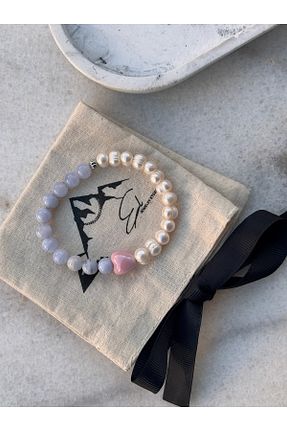دستبند مروارید سفید مروارید آب شیرین Eljewelry - کد 893322633
