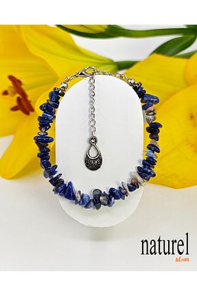 دستبند جواهر رنگی زنانه سنگ طبیعی Naturel Tılsım - کد 289578291