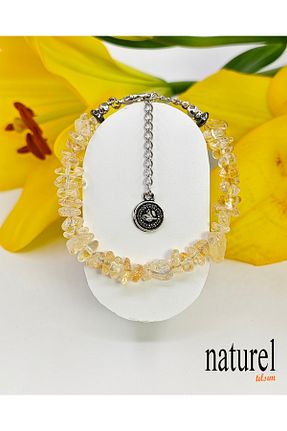 دستبند جواهر بژ زنانه سنگ طبیعی Naturel Tılsım - کد 333523628