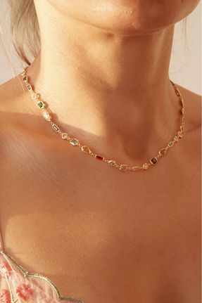 گردنبند نقره رنگی زنانه 925 عیار AŞIK ACCESSORIES - کد 892251927