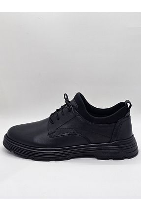 کفش کژوال مشکی مردانه چرم خالص İzderi - کد 892033009