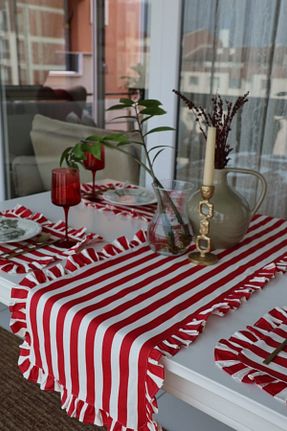 سرویس آمریکائی قرمز مستطیل vintagetasarım - کد 879322661