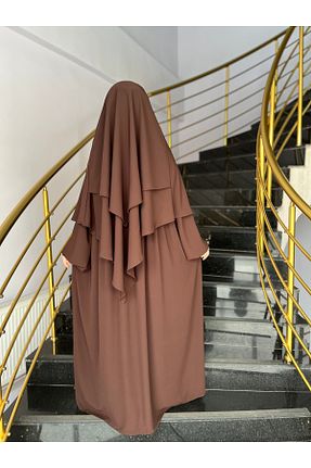 کلاه و ابایا قهوه ای زنانه بافتنی MODA - کد 892045720