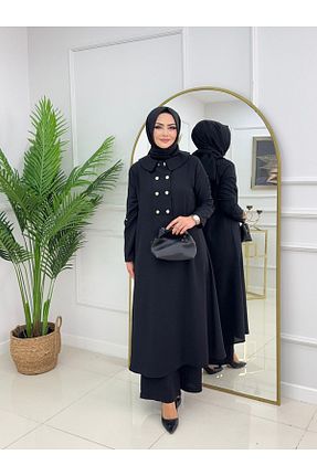 ست بالاتنه و پائین تنه حجاب مشکی زنانه رگولار Genel Markalar - کد 892046158