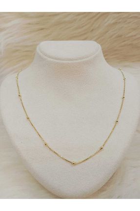 گردنبند استیل ( فولاد ) طلائی زنانه روکش طلا NİŞANTAŞI ACCESSORİES - کد 892067271