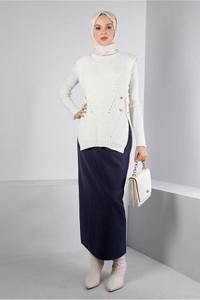 دامن حجاب سرمه ای زنانه رگولار Alvina - کد 797082063