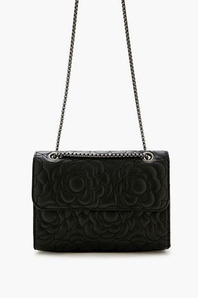 کیف دوشی مشکی زنانه چرم مصنوعی Forever 21 - کد 892410117