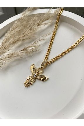 گردنبند استیل ( فولاد ) طلائی زنانه استیل (فولاد) Trinidad - کد 892075123