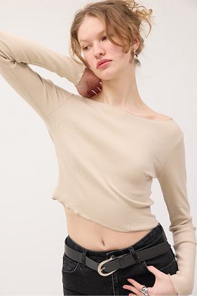 بلوز طوسی زنانه ساده Addax - کد 890097400