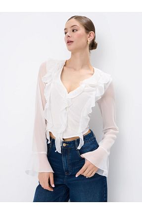 بلوز نباتی زنانه ساده SELAZRA - کد 833124015