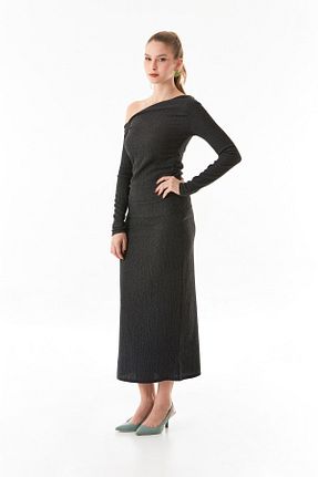 بلوز طوسی زنانه ساده Fullamoda - کد 892258265
