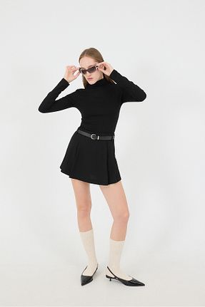 دامن مشکی زنانه لیکرا Addax - کد 861445245