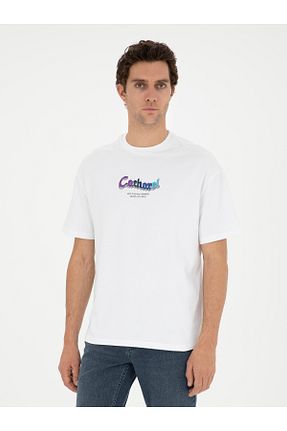 تیشرت سفید مردانه اورسایز Cacharel - کد 892088229